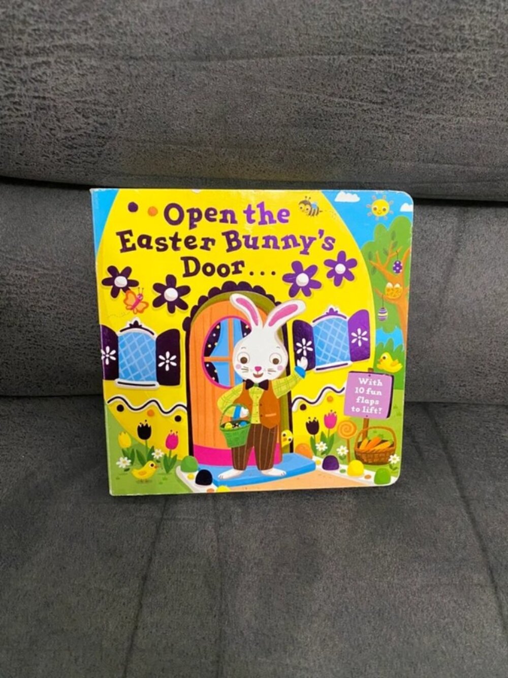 Open the Easter Bunny’s Door Lift-the-Flap Board Book Easter Kids